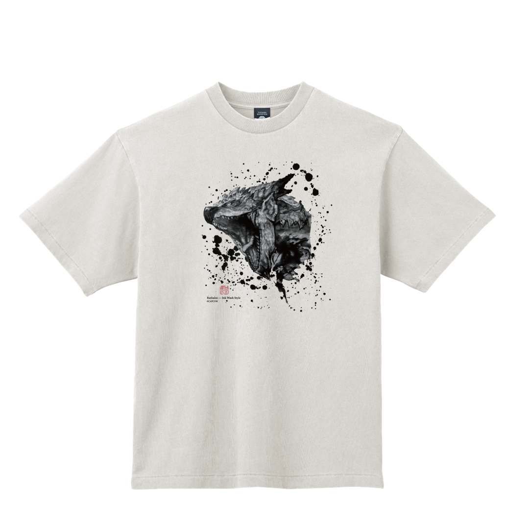 モンスターハンター　水墨画-ART　Tシャツ　リオレウス（火竜）