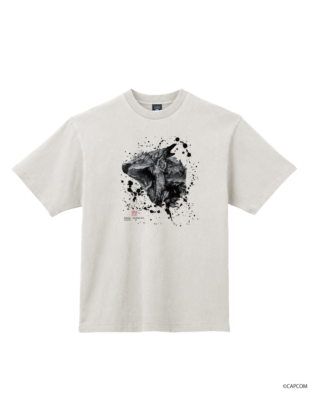 モンスターハンター　水墨画-ART　Tシャツ　リオレウス（火竜）