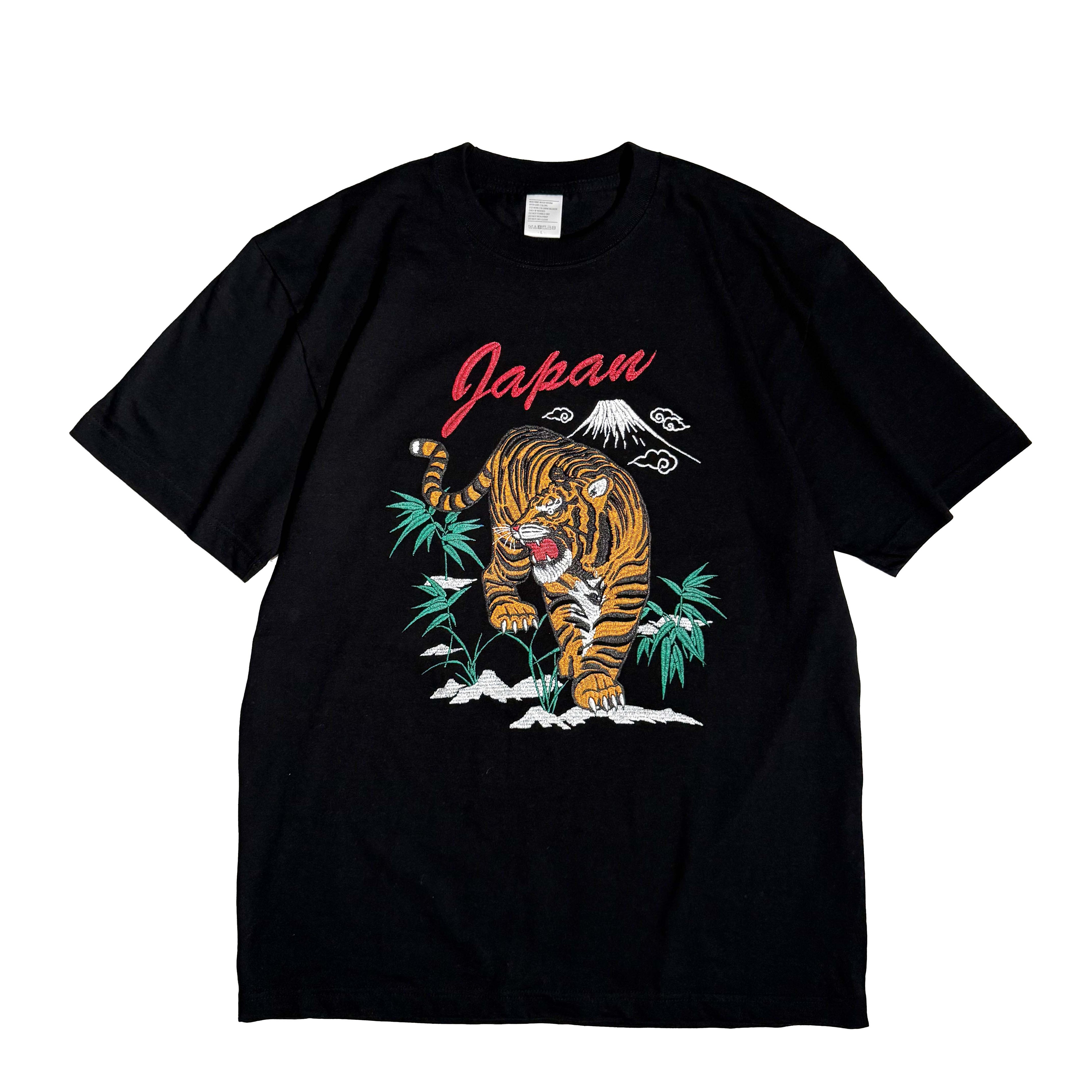 通油町Tシャツ トラ 黒