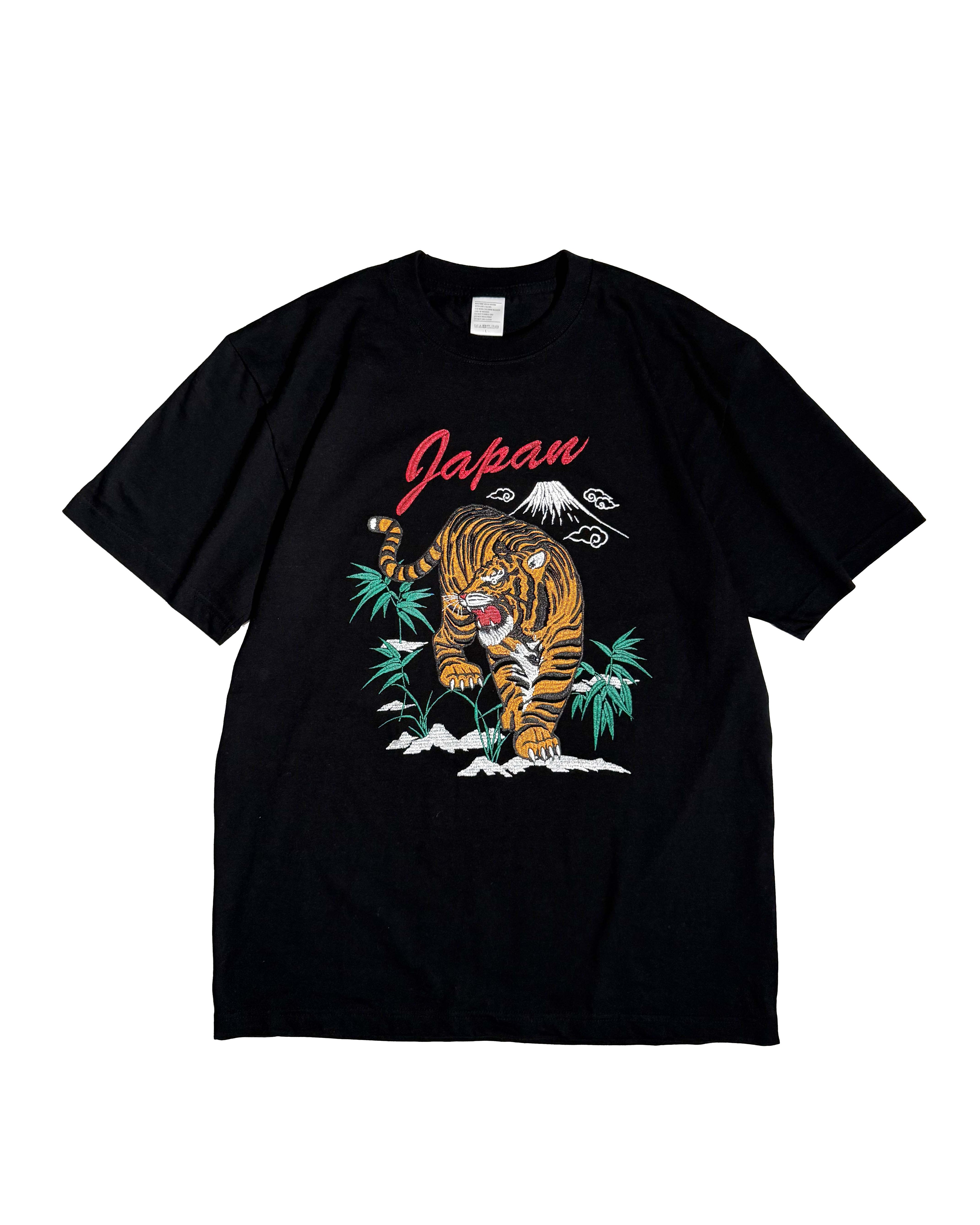 通油町Tシャツ トラ 黒