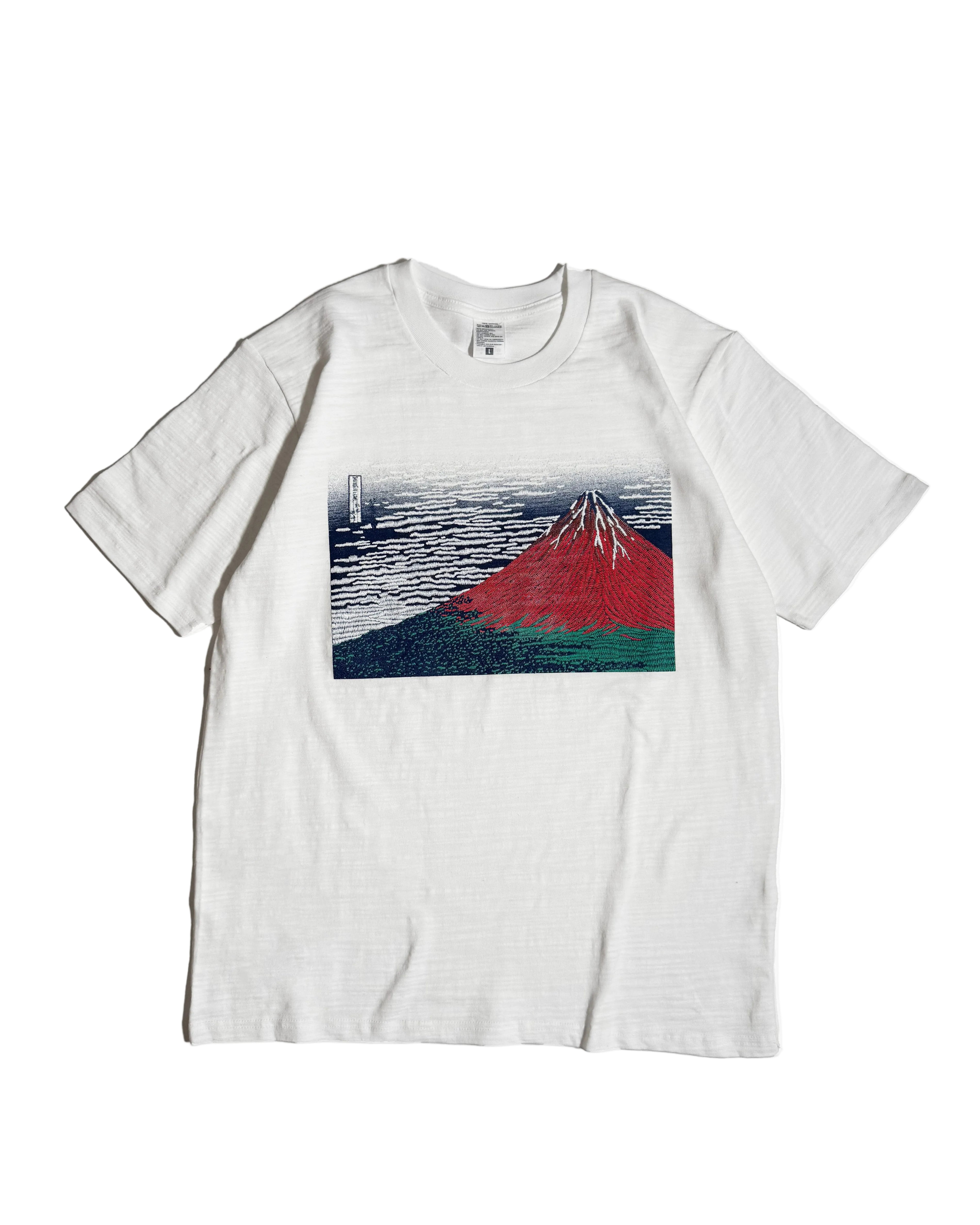 通油町Tシャツ 赤富士 白