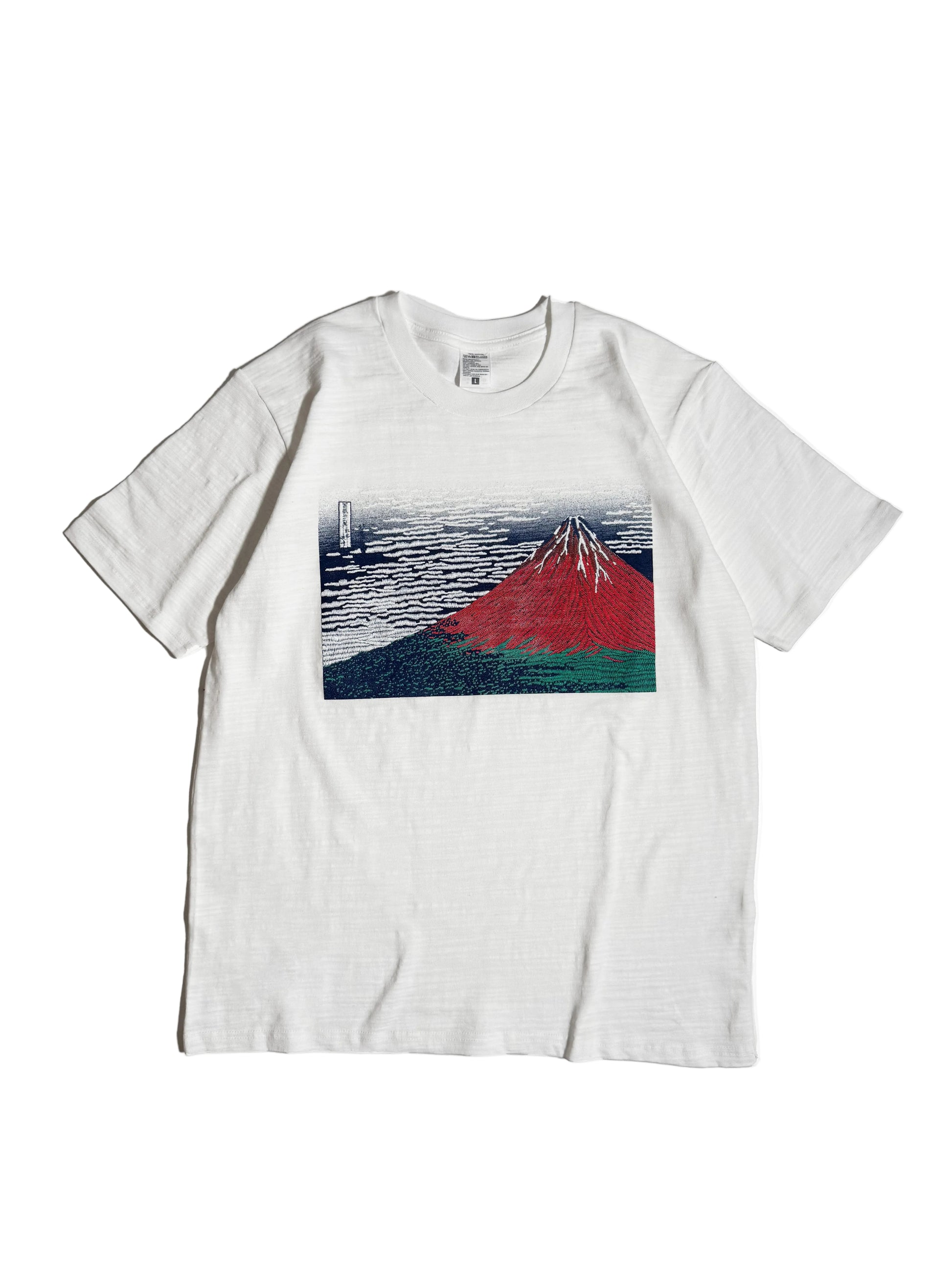 通油町Tシャツ 赤富士 白