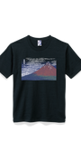 北斎Tシャツ 赤富士 黒