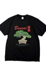 通油町Tシャツ 盆栽 黒