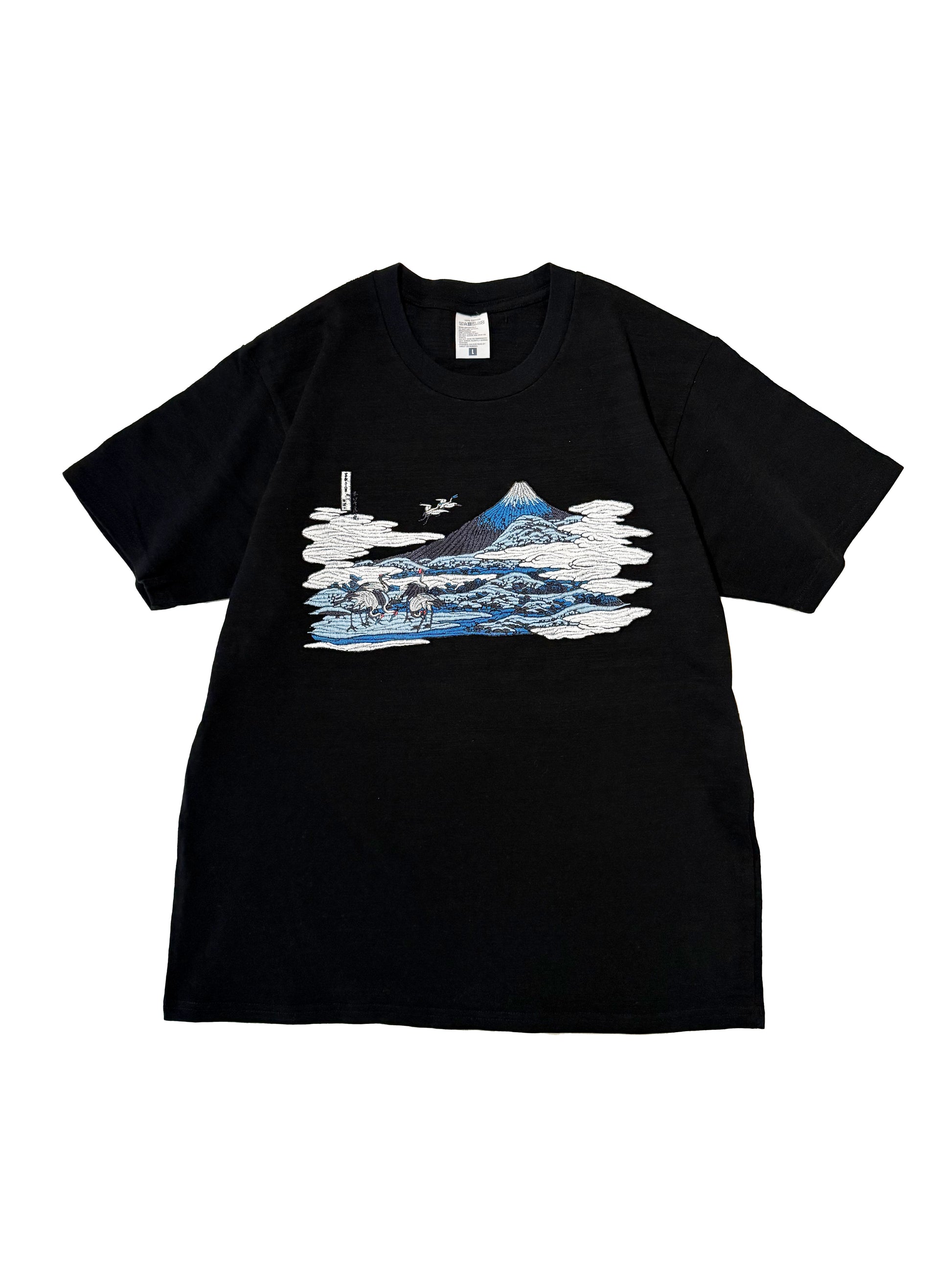 北斎Tシャツ 梅澤 黒