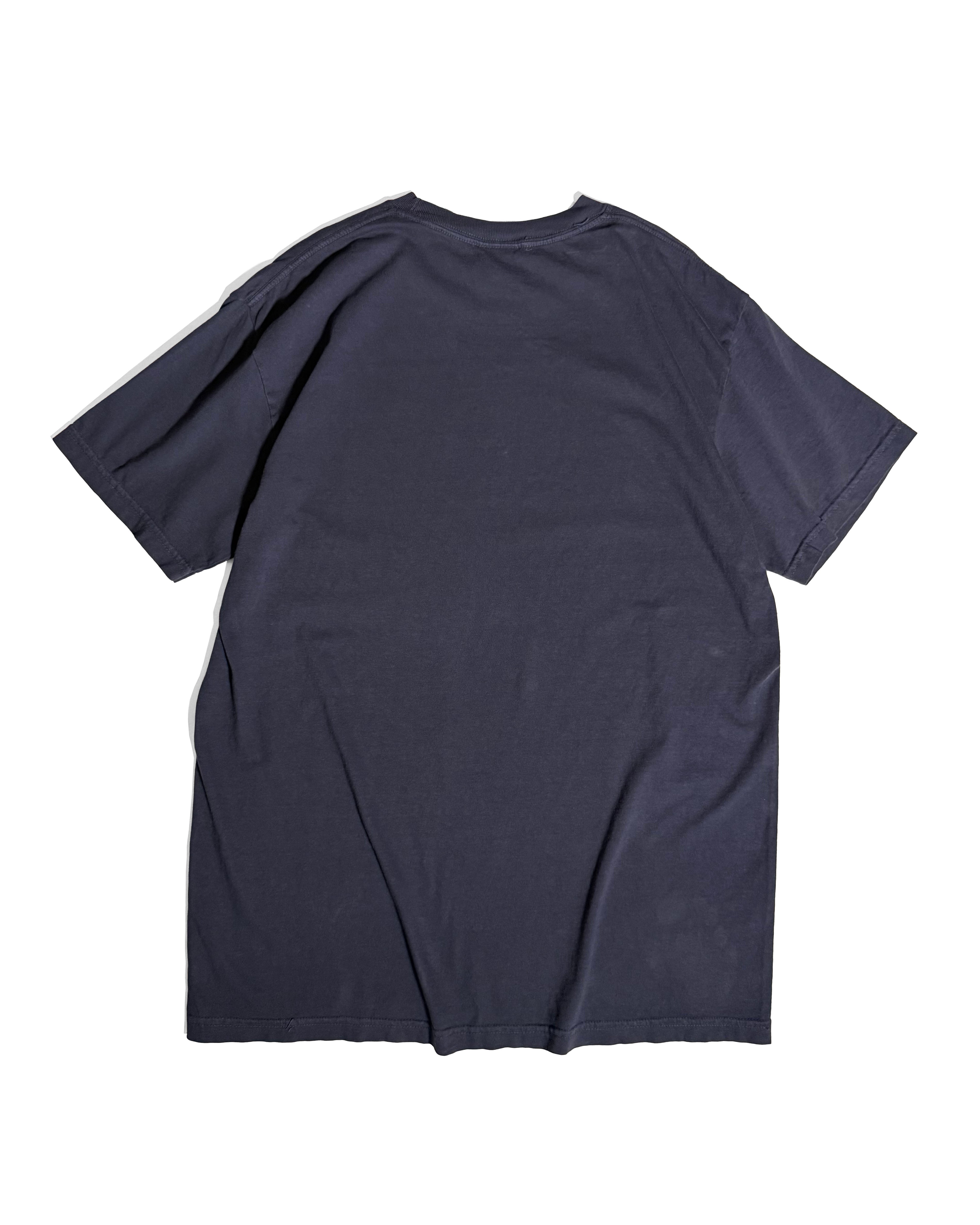北斎ビンテージ風Tシャツ さらやしき　紺