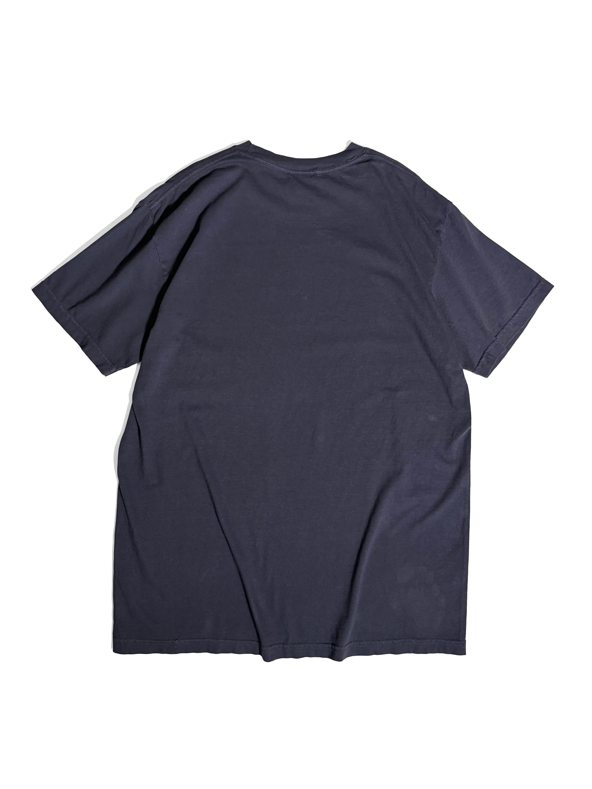北斎ビンテージ風Tシャツ さらやしき　紺
