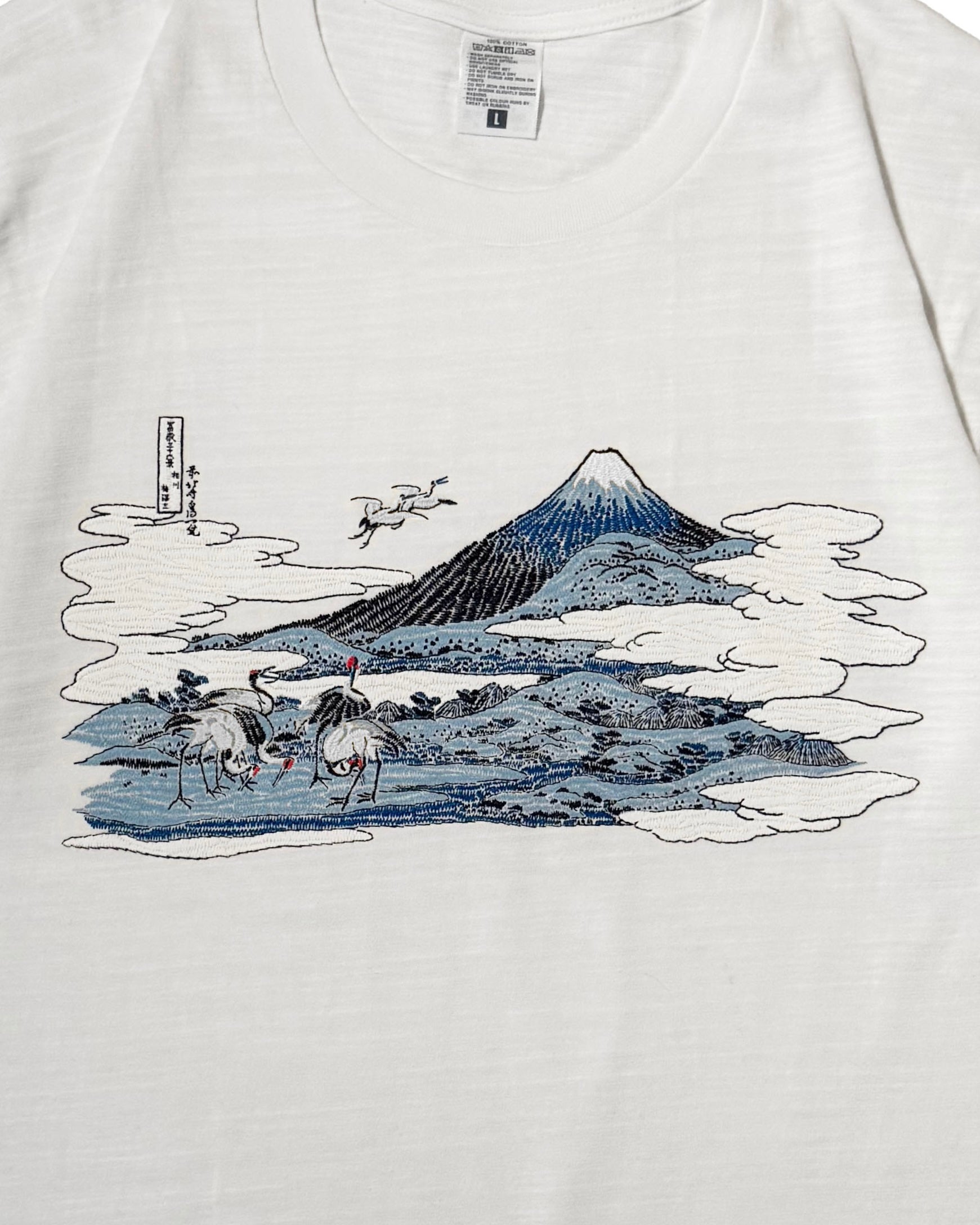 北斎Tシャツ 梅澤 白