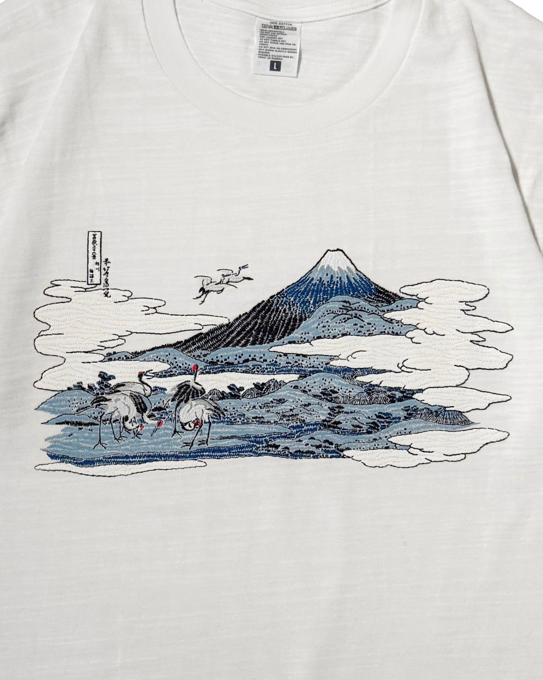 北斎Tシャツ 梅澤 白
