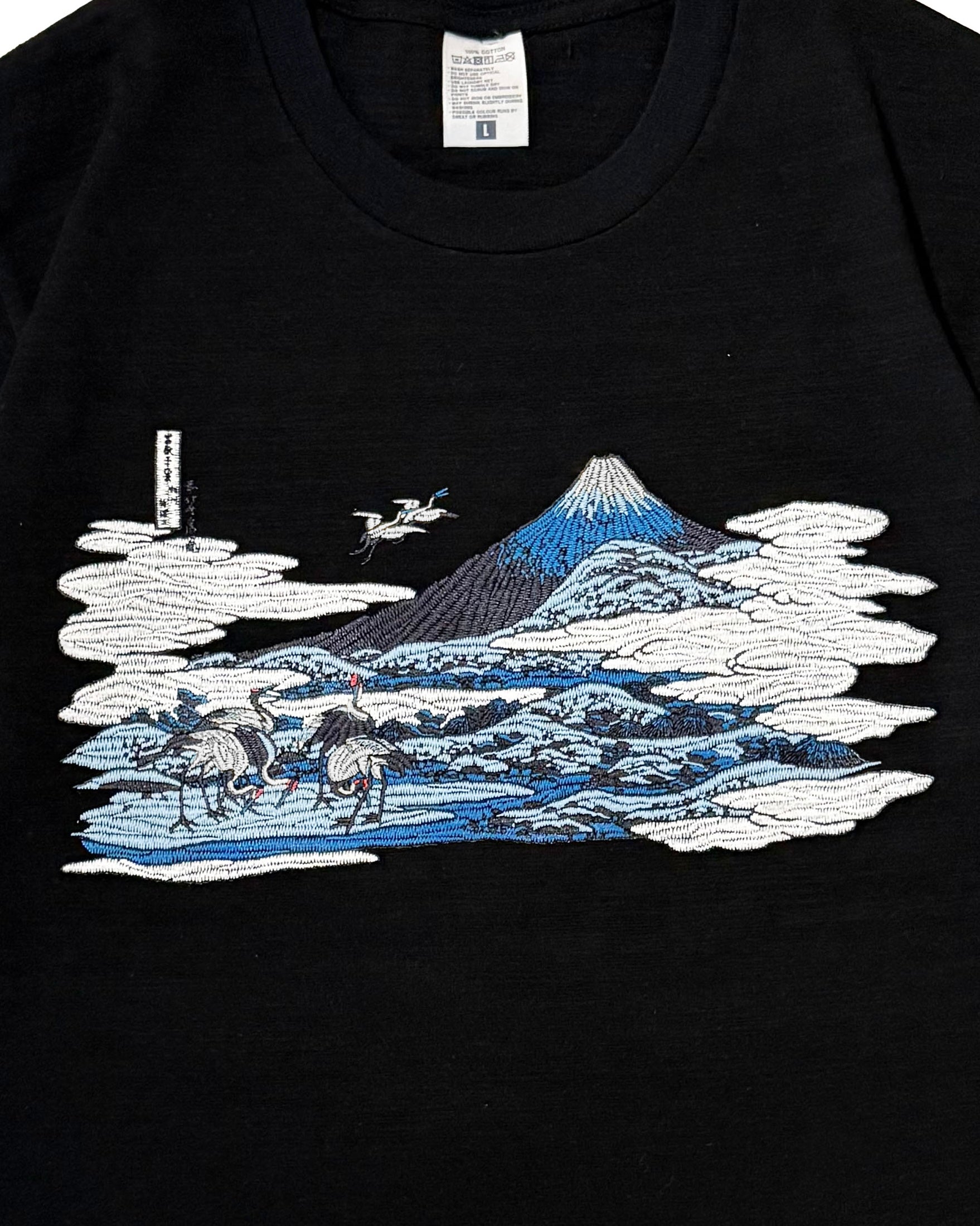北斎Tシャツ 梅澤 黒