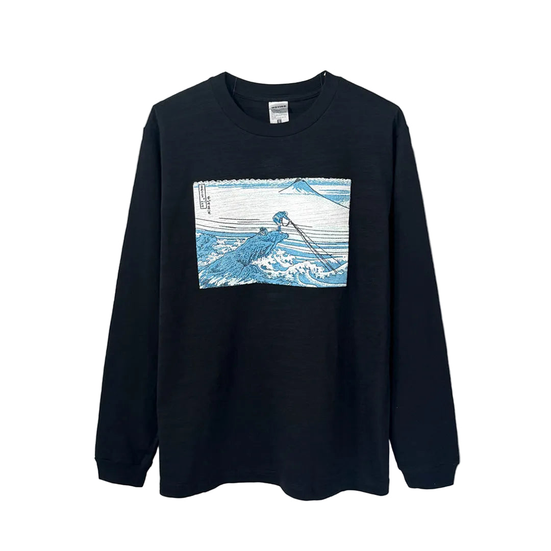 北斎ロングTシャツ 甲州石班澤