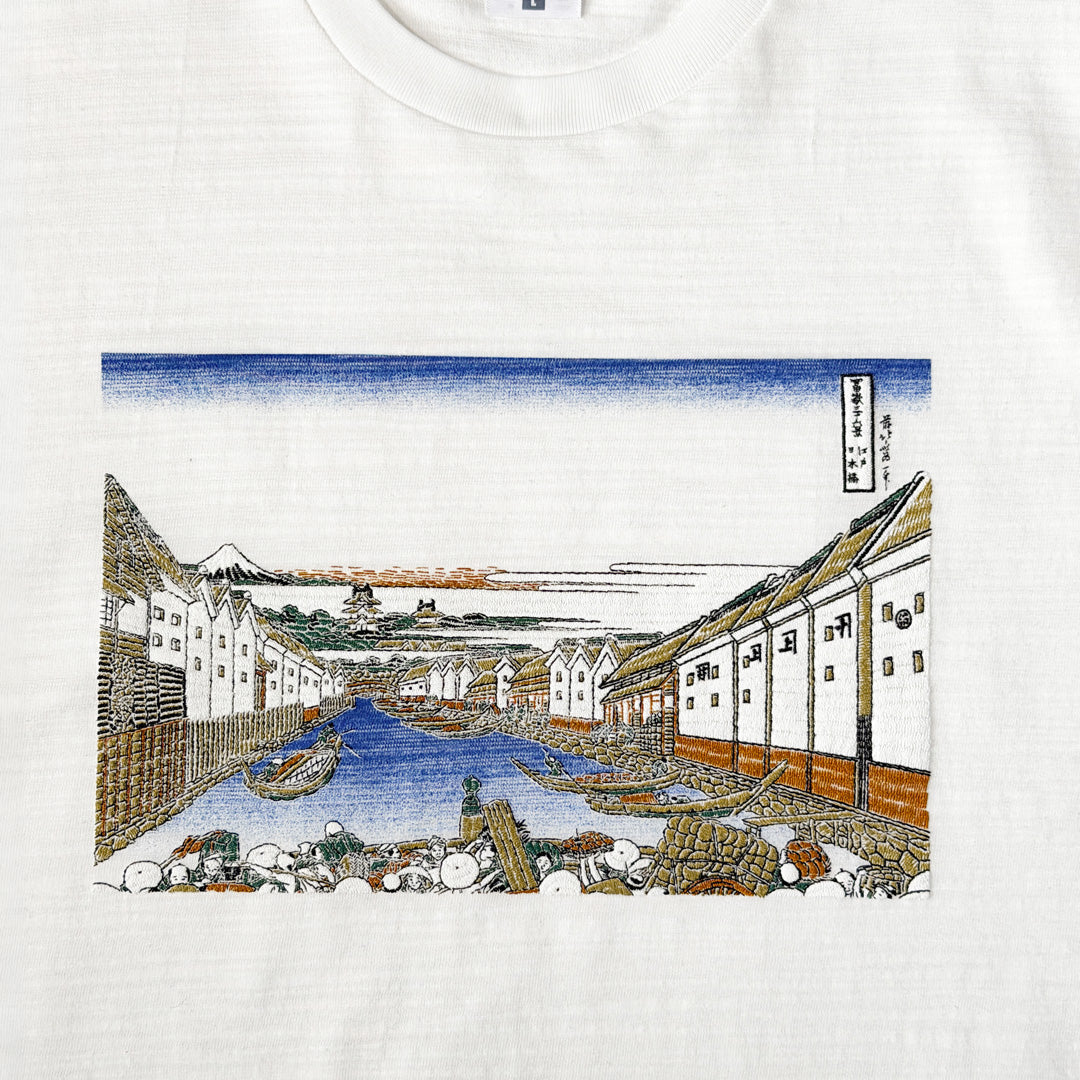 北斎ロングTシャツ　江戸日本橋