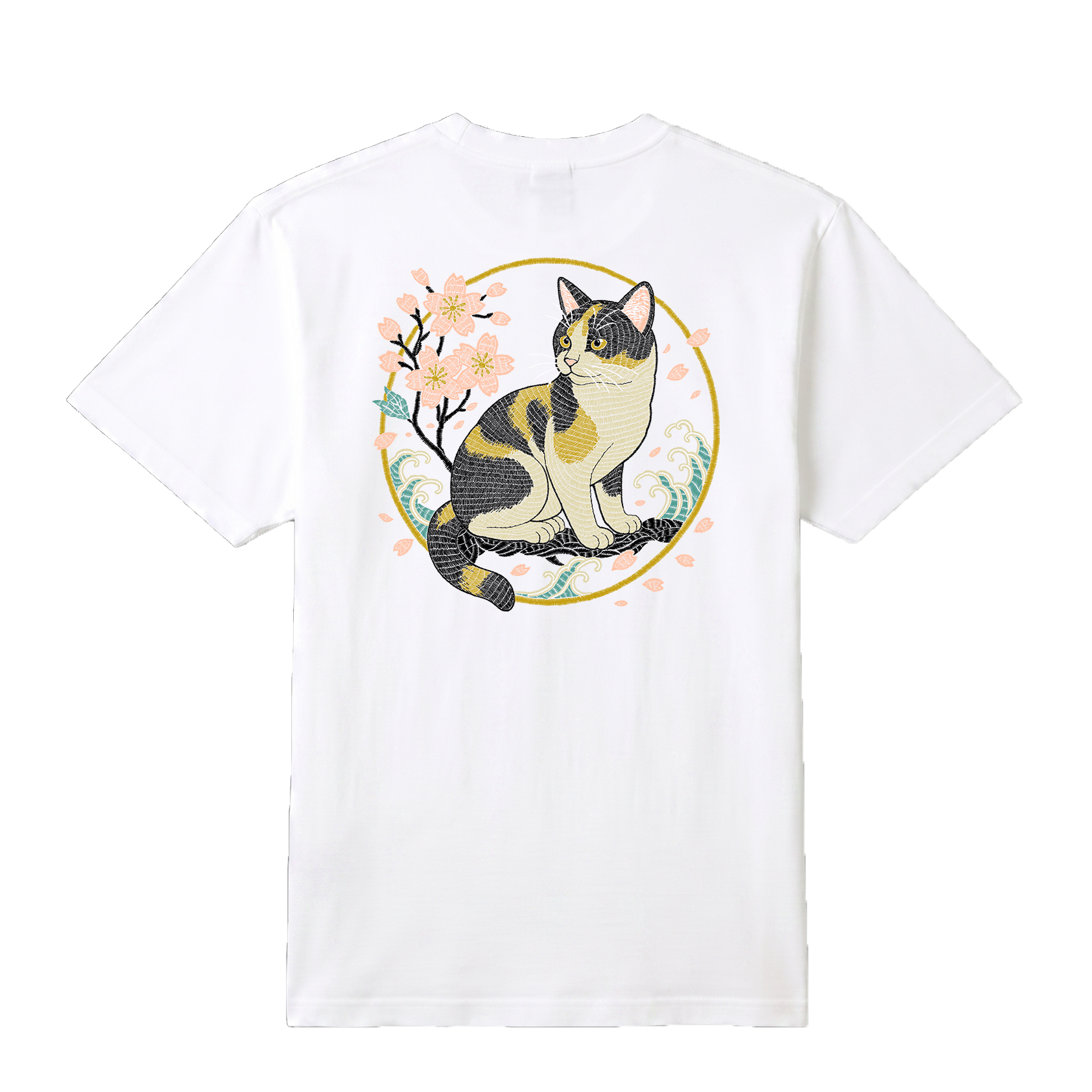 Tシャツ 三毛猫　ホワイト