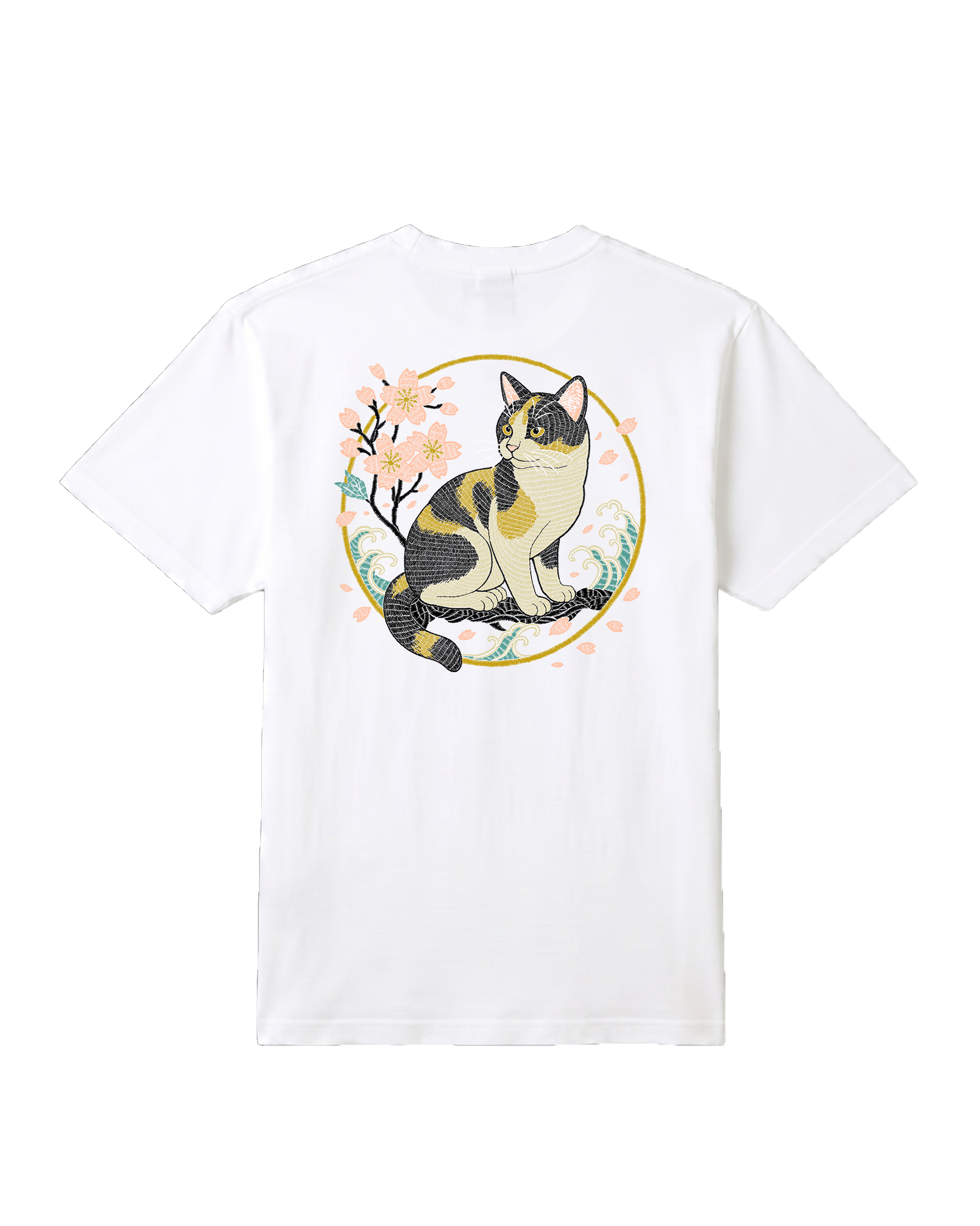 Tシャツ 三毛猫　ホワイト