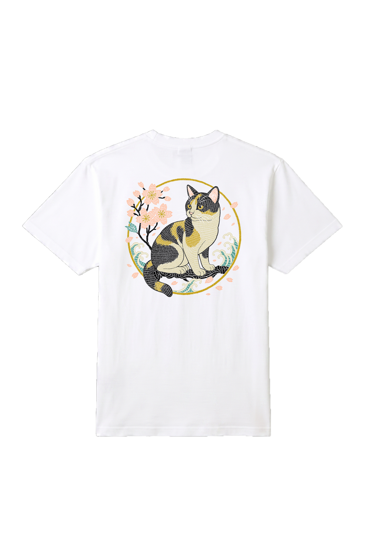 Tシャツ 三毛猫　ホワイト