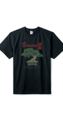 通油町Tシャツ 盆栽 黒