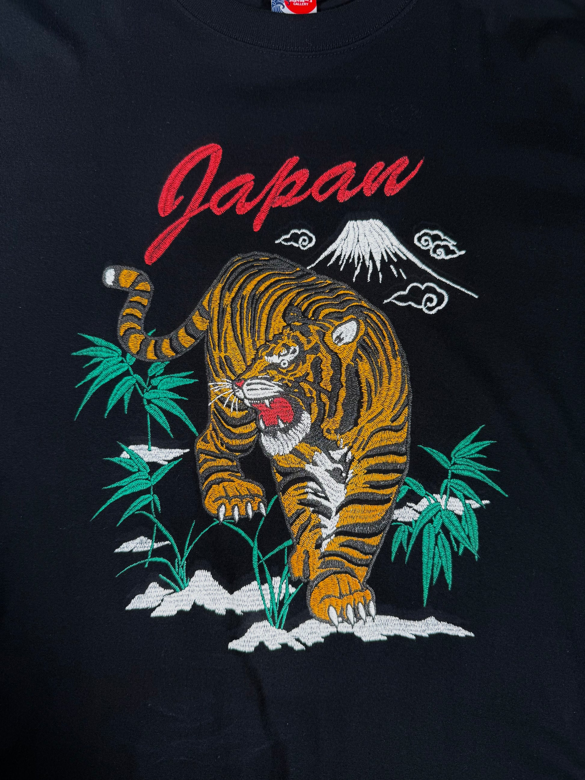 通油町Tシャツ トラ 黒