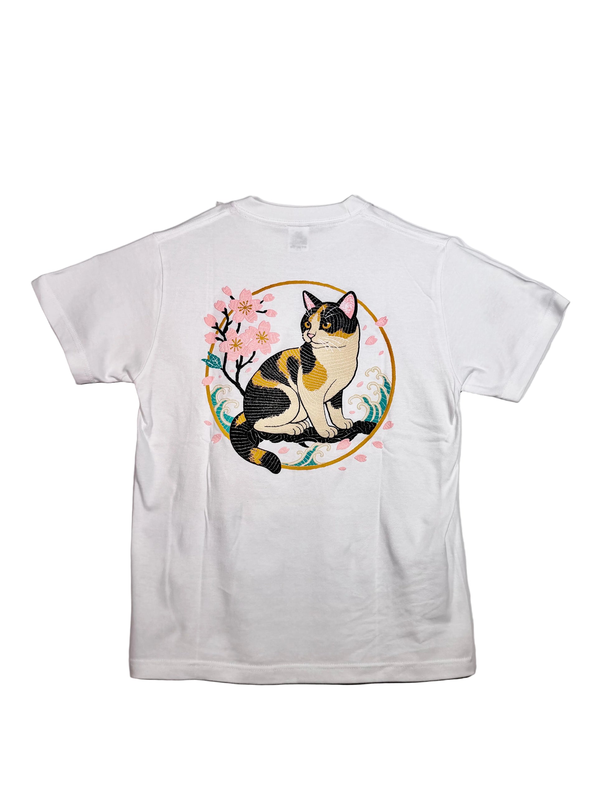 Tシャツ 三毛猫　ホワイト