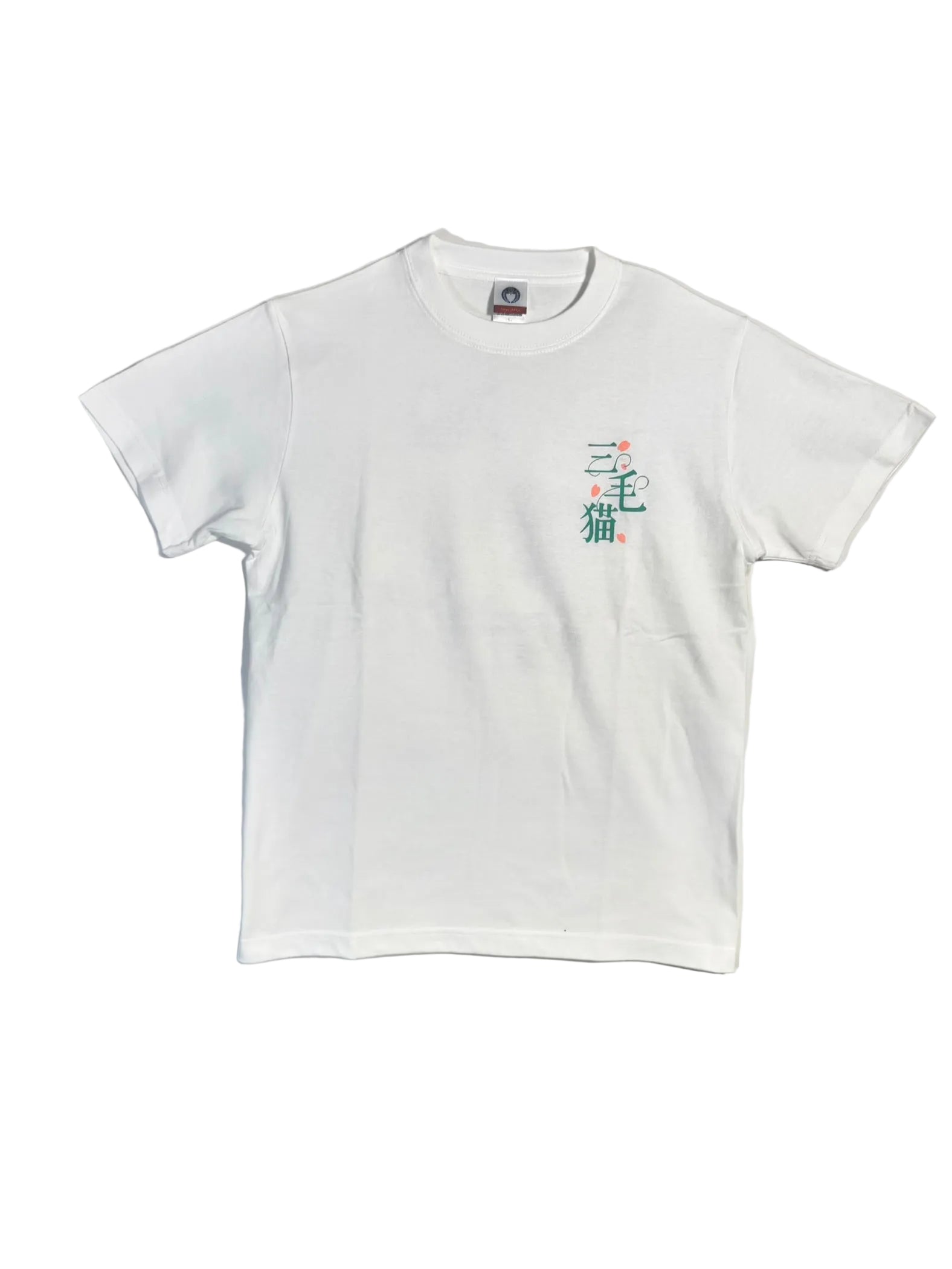 Tシャツ 三毛猫　ホワイト