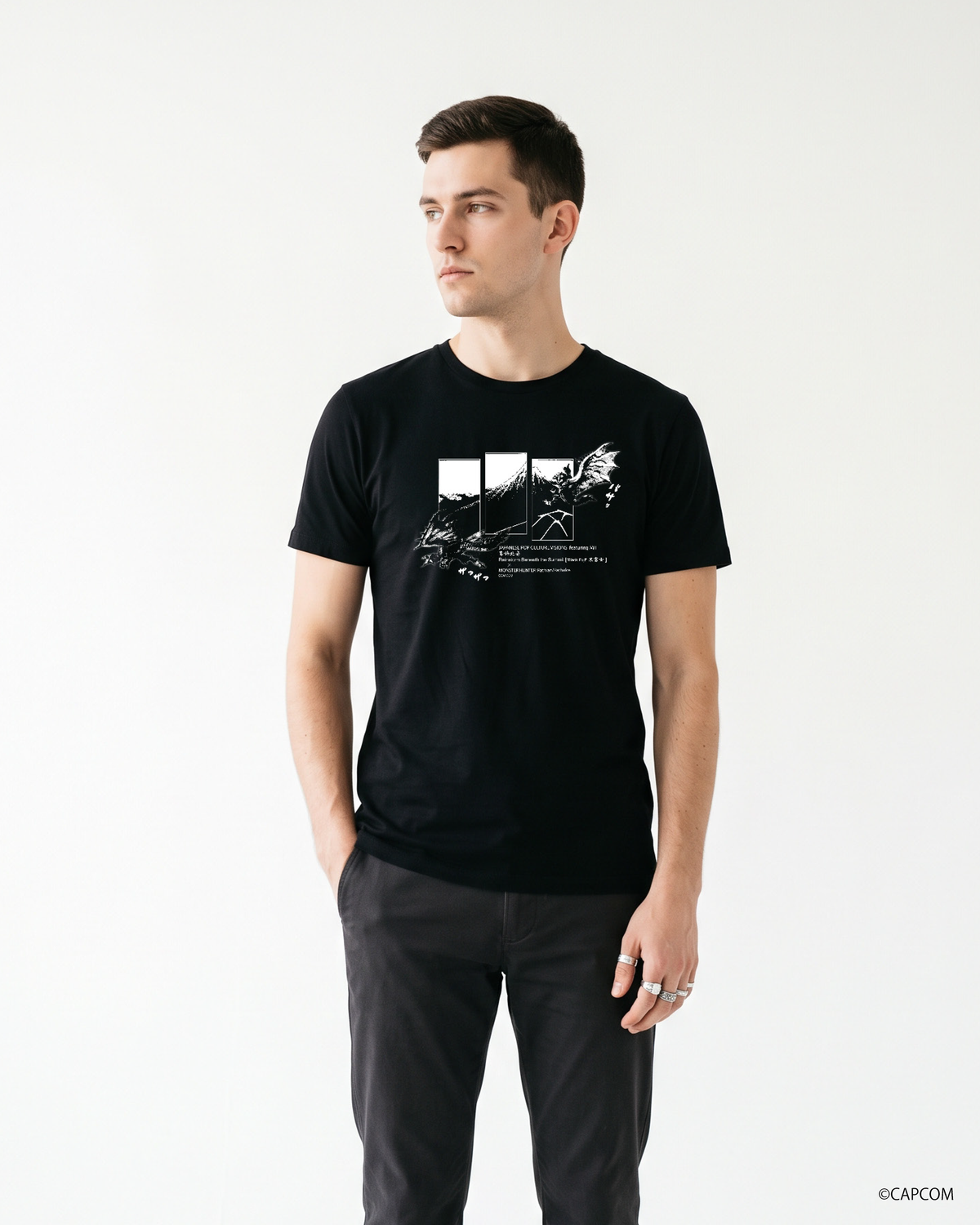 モンスターハンター　UKIYOE-ART　　　Tシャツ　リオレウス（火竜）