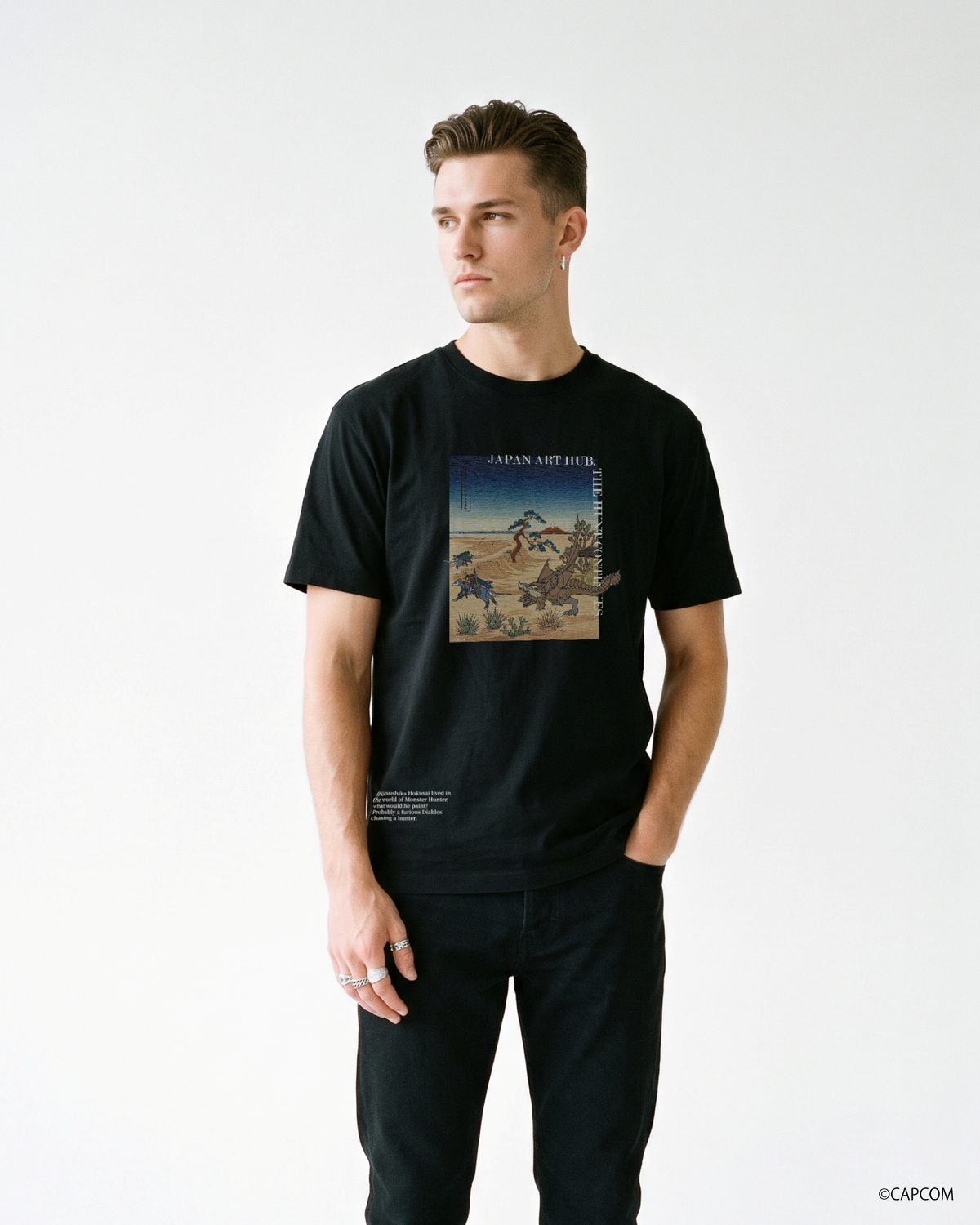 モンスターハンター　UKIYOE-ART　　　　Tシャツ　ディアブロス（角竜）