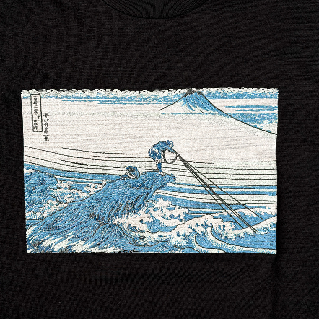 北斎Tシャツ 甲州石班澤