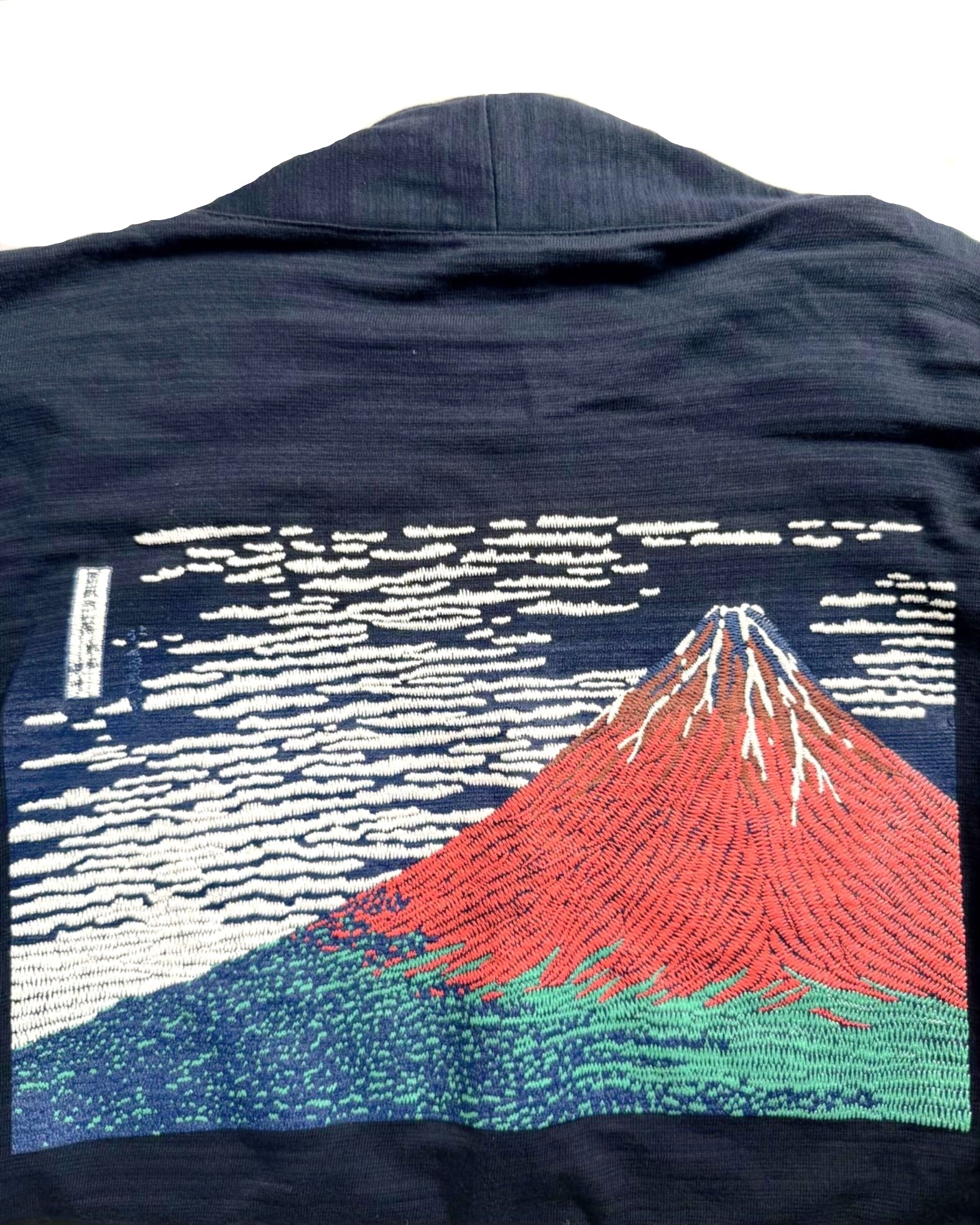 北斎スラブ半纏 赤富士
