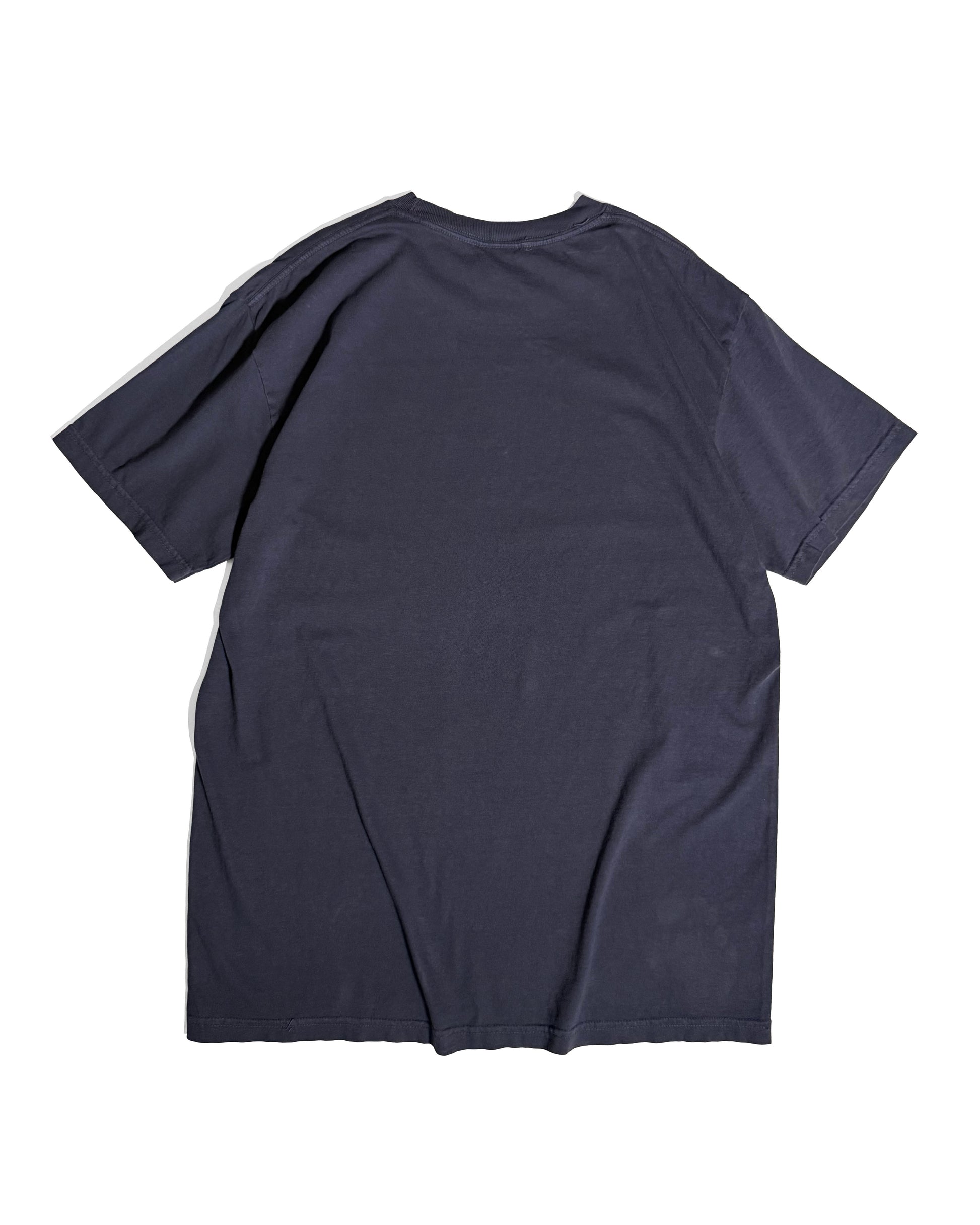 北斎ビンテージ風Tシャツ 浪裏　紺