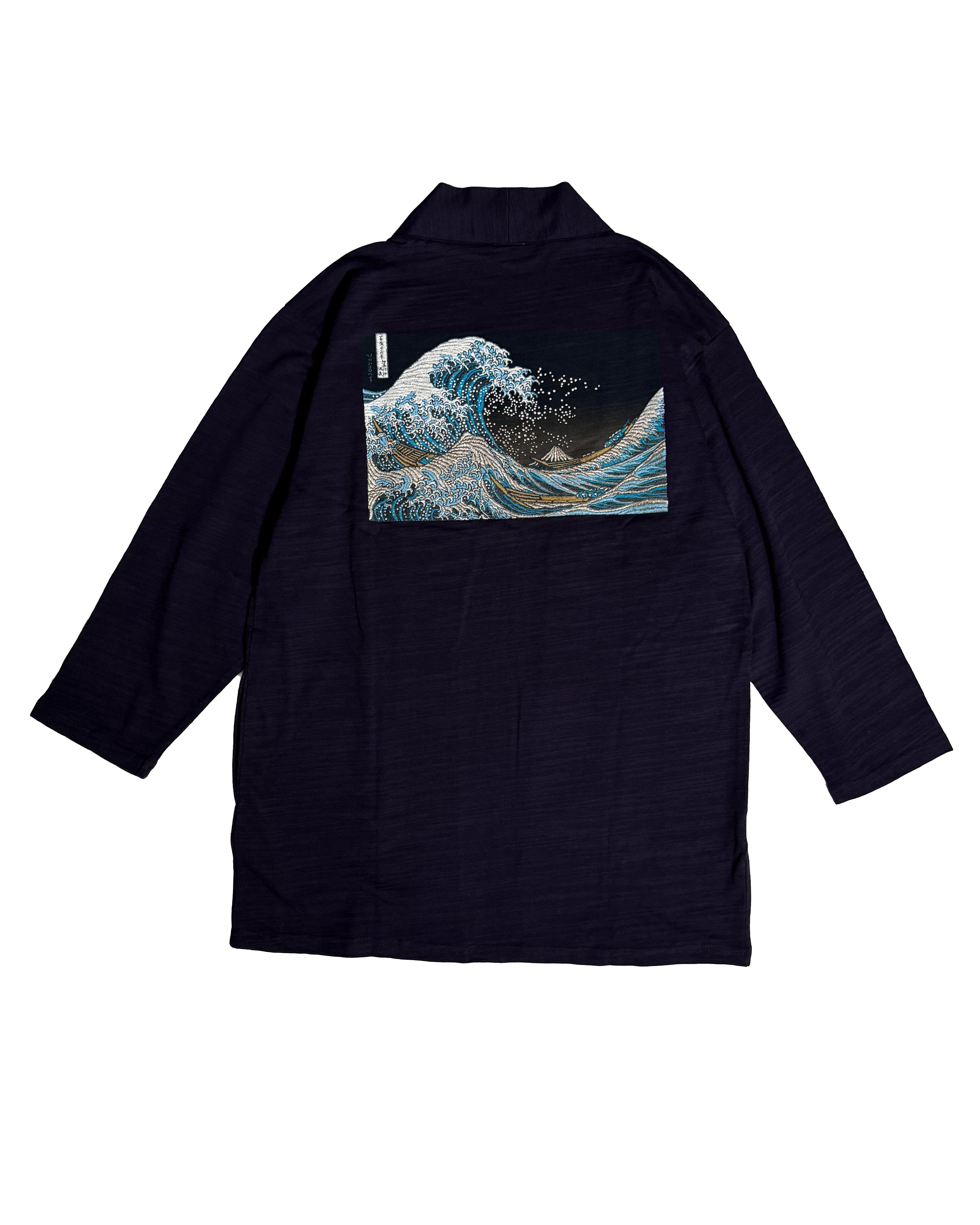 北斎スラブ半纏 浪裏