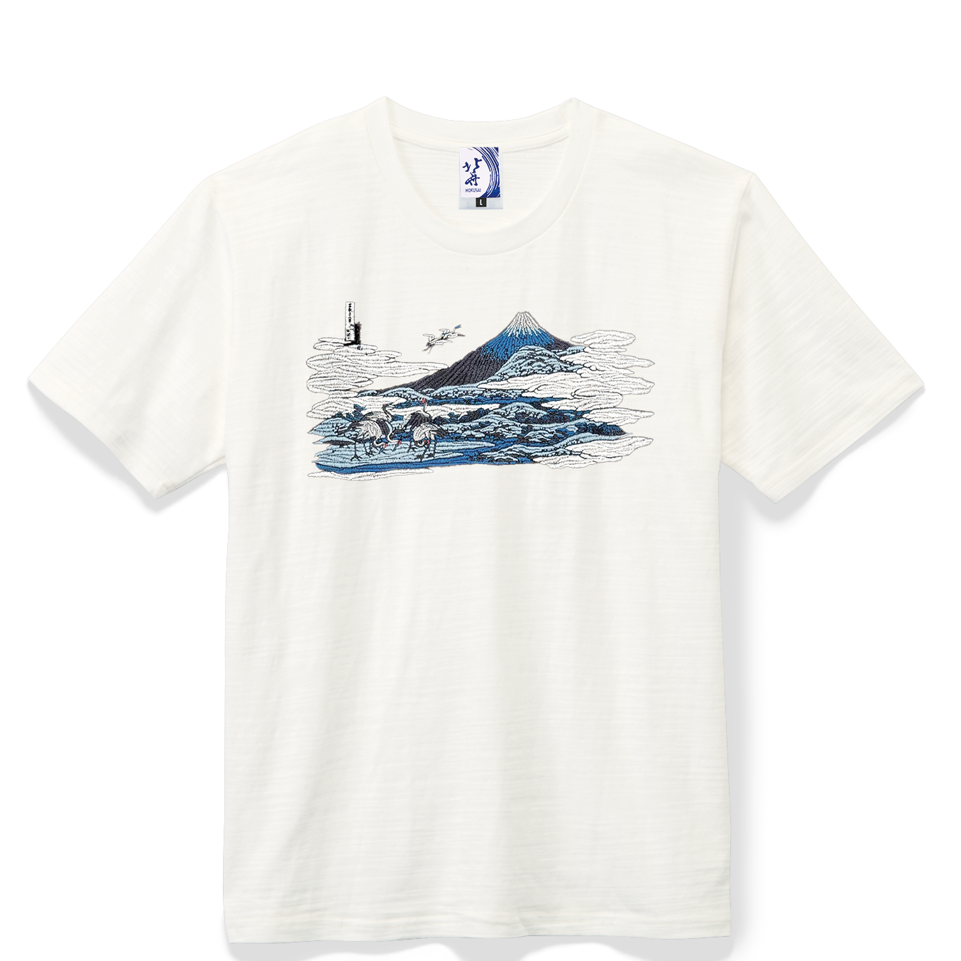 北斎Tシャツ 梅澤 白