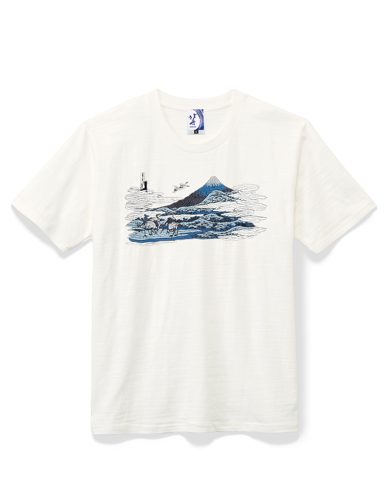 北斎Tシャツ 梅澤 白