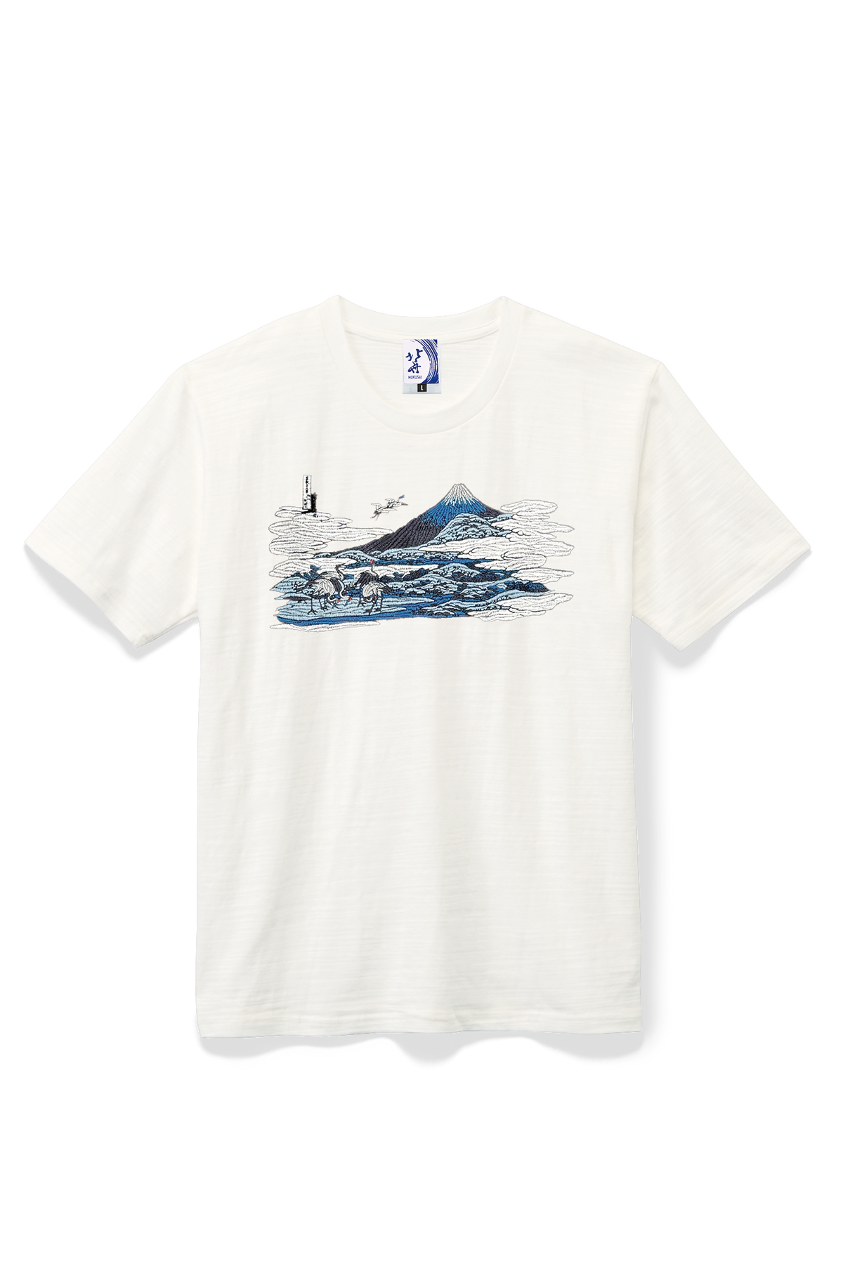 北斎Tシャツ 梅澤 白