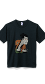 通油町Tシャツ 写楽左 黒