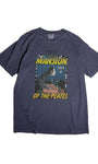 北斎ビンテージ風Tシャツ さらやしき　紺