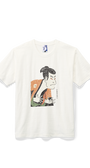 通油町Tシャツ 写楽左 白