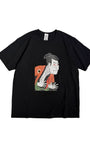 通油町Tシャツ 写楽左 黒