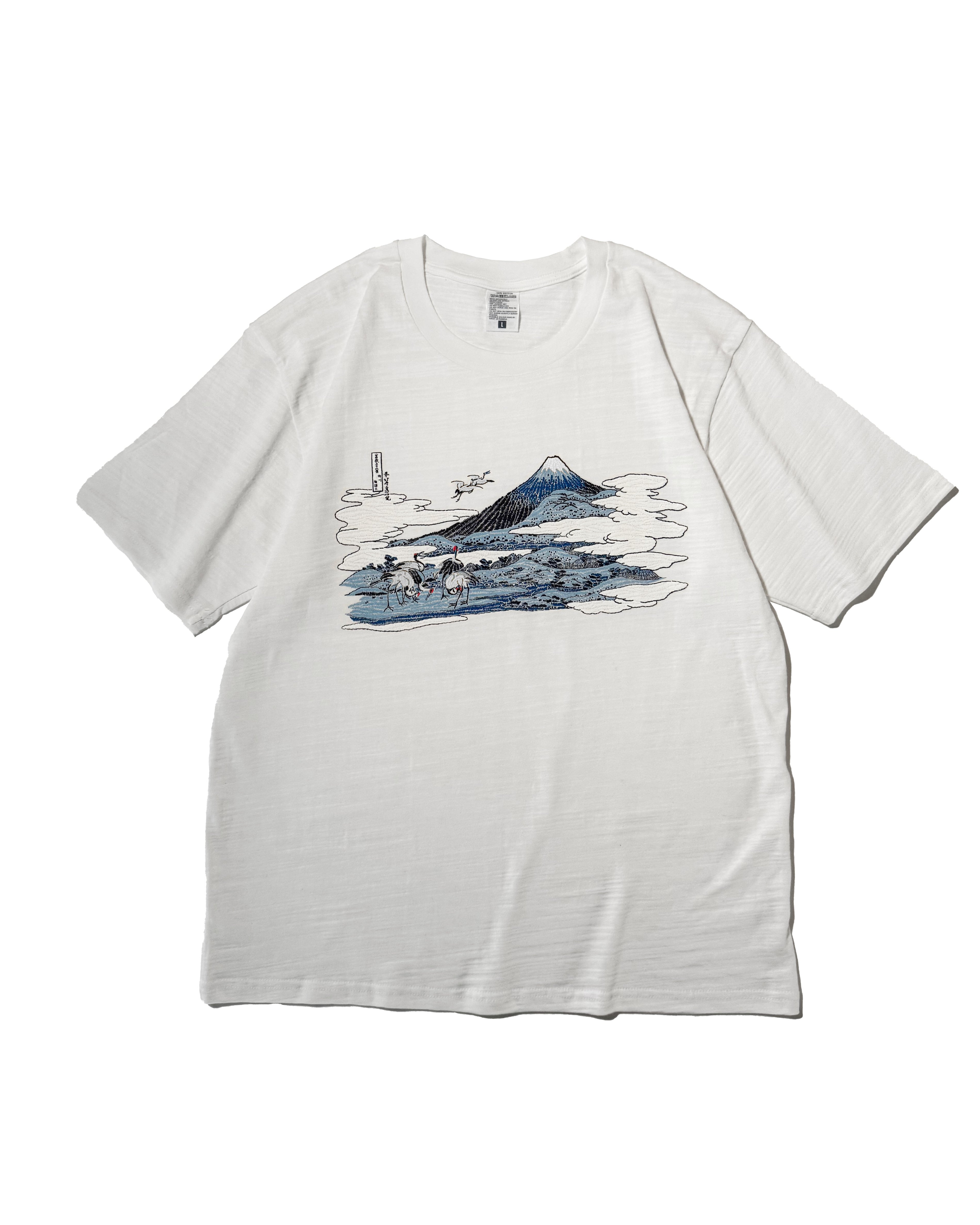北斎Tシャツ 梅澤 白