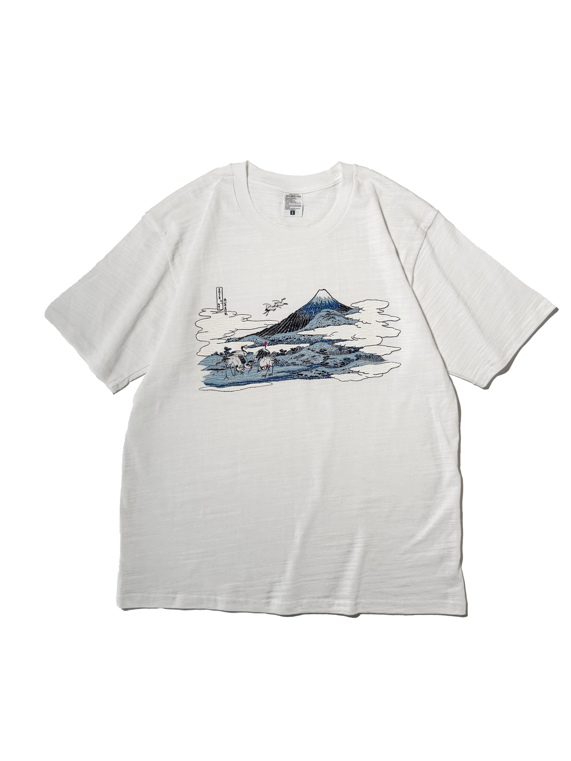 北斎Tシャツ 梅澤 白