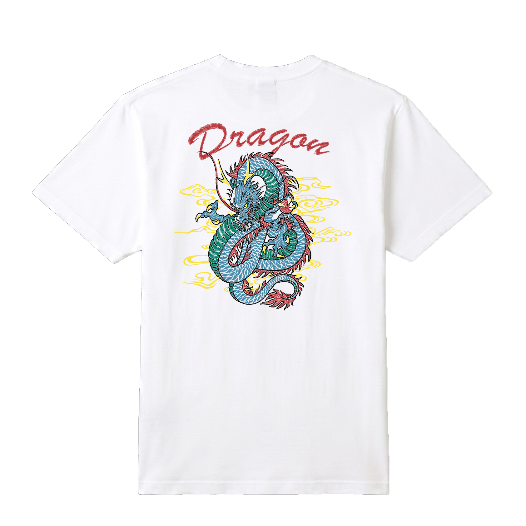 通油町Tシャツ ドラゴン 白