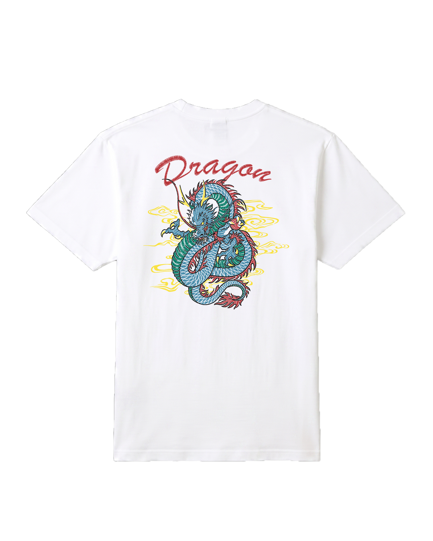 通油町Tシャツ ドラゴン 白