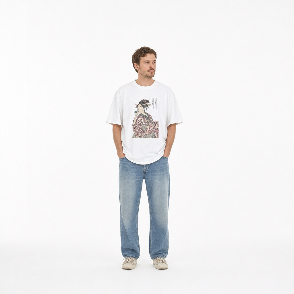 通油町Tシャツ ポッピン 白