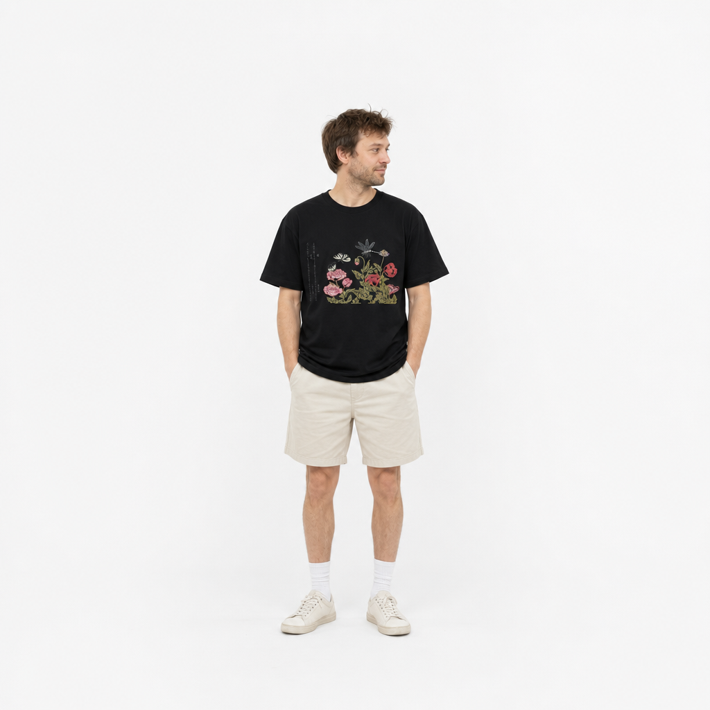 通油町Tシャツ 虫撰 黒