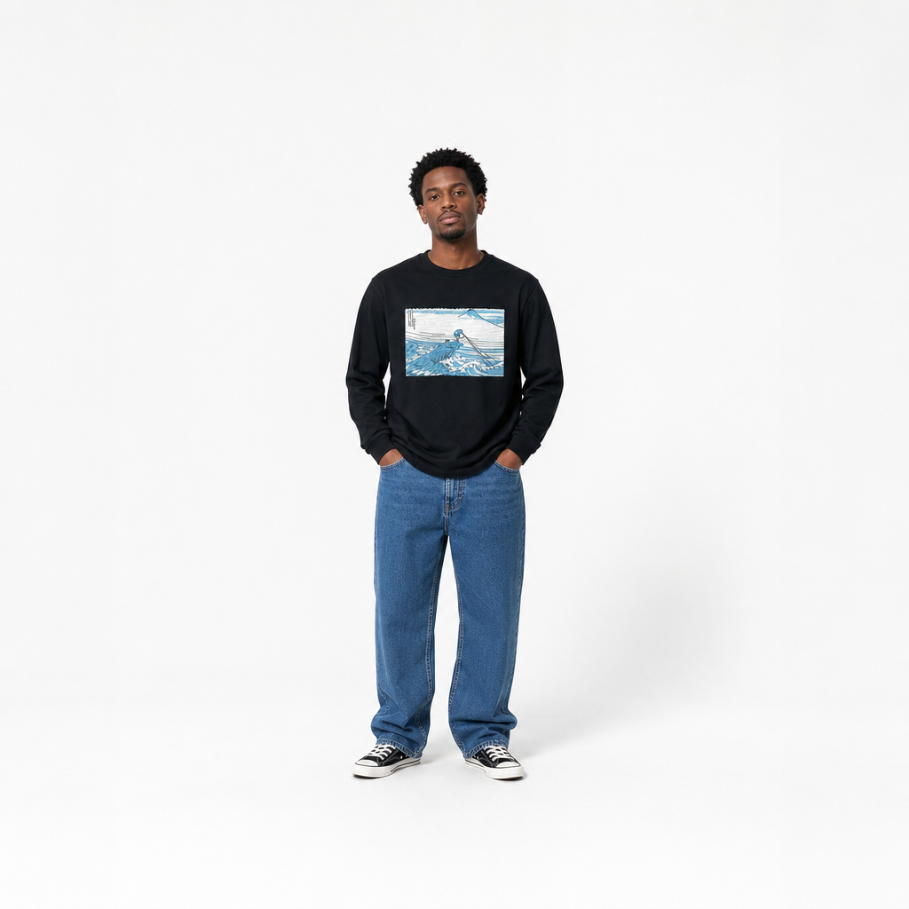 北斎ロングTシャツ 甲州石班澤