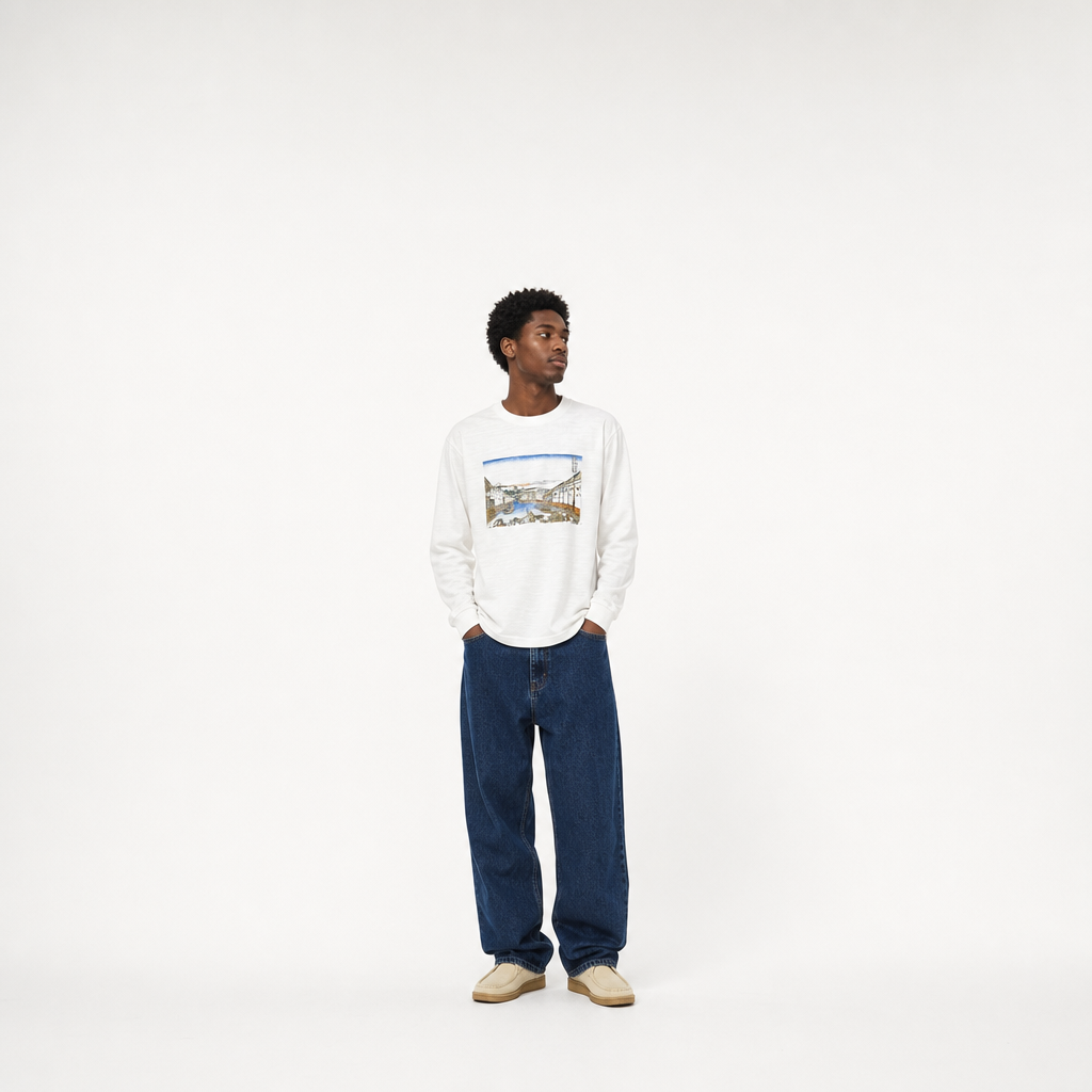 北斎ロングTシャツ　江戸日本橋