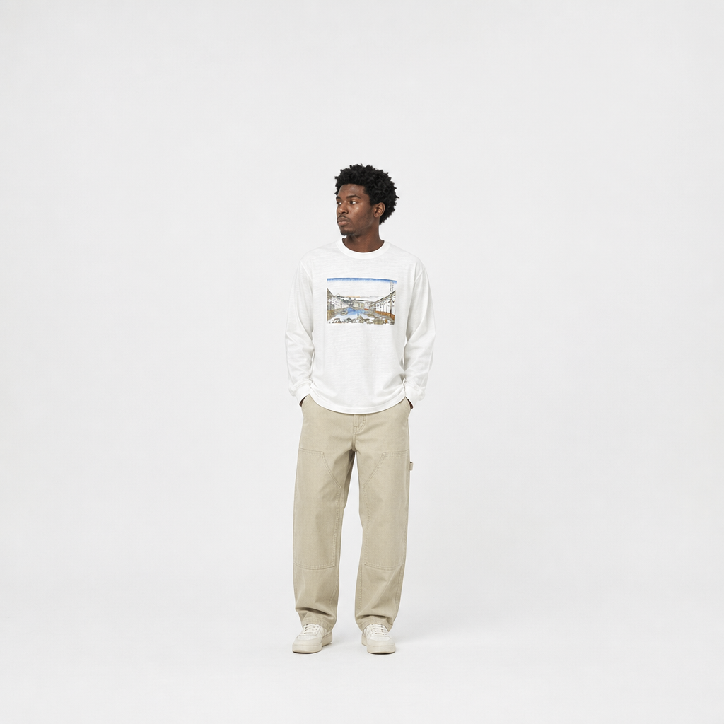 北斎ロングTシャツ　江戸日本橋
