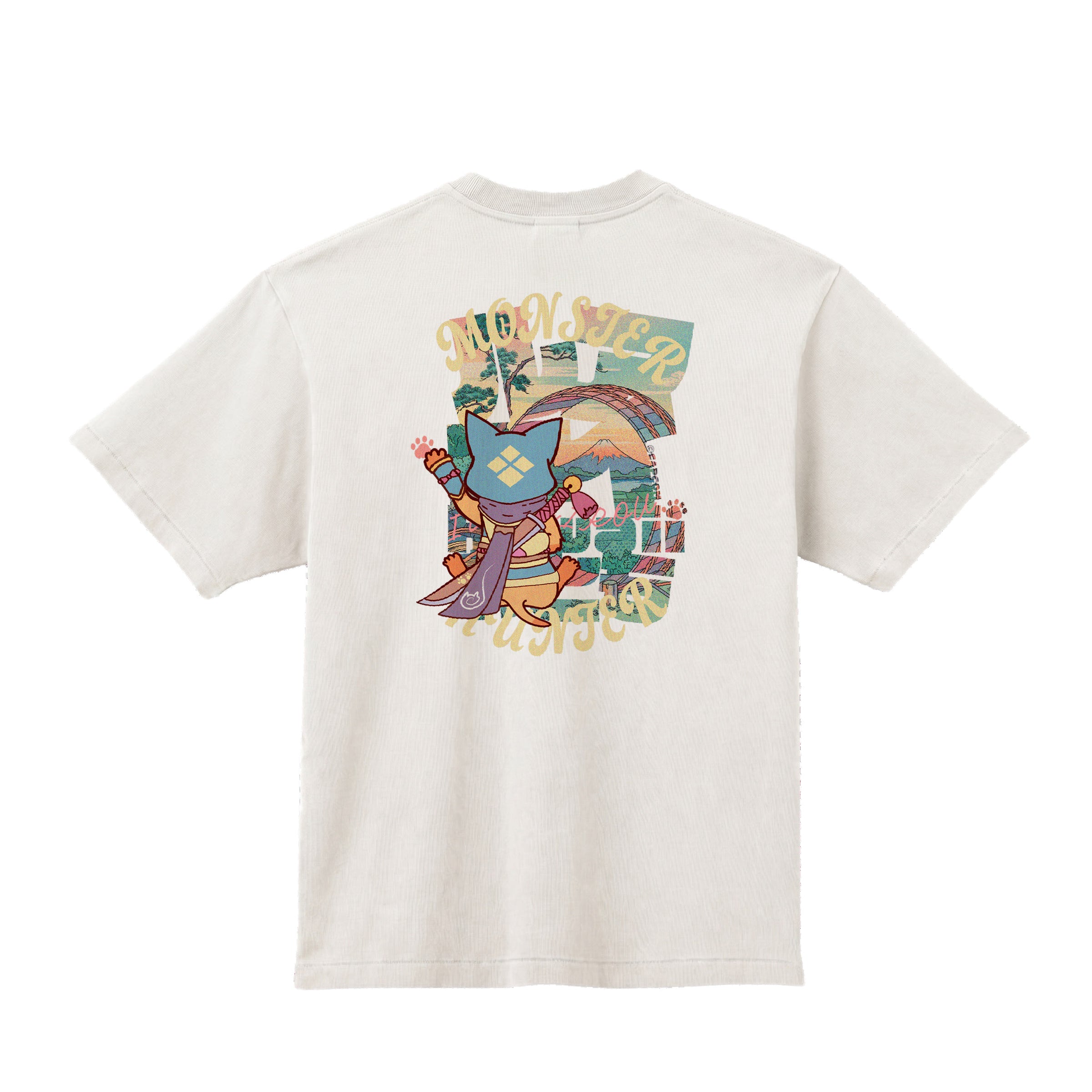 モンスターハンター　UKIYOE-ART　　　Tシャツ　アイルー