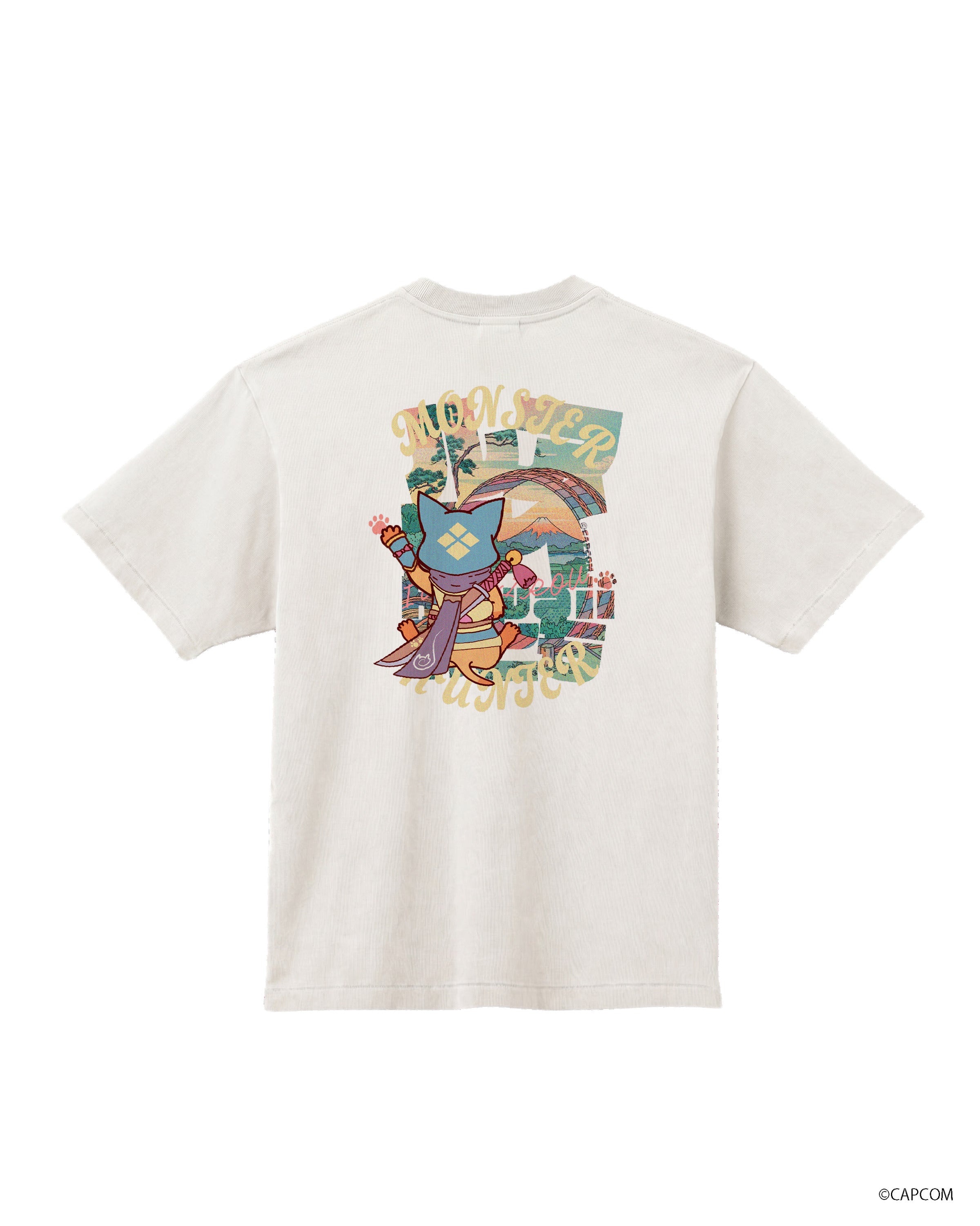 モンスターハンター　UKIYOE-ART　　　Tシャツ　アイルー