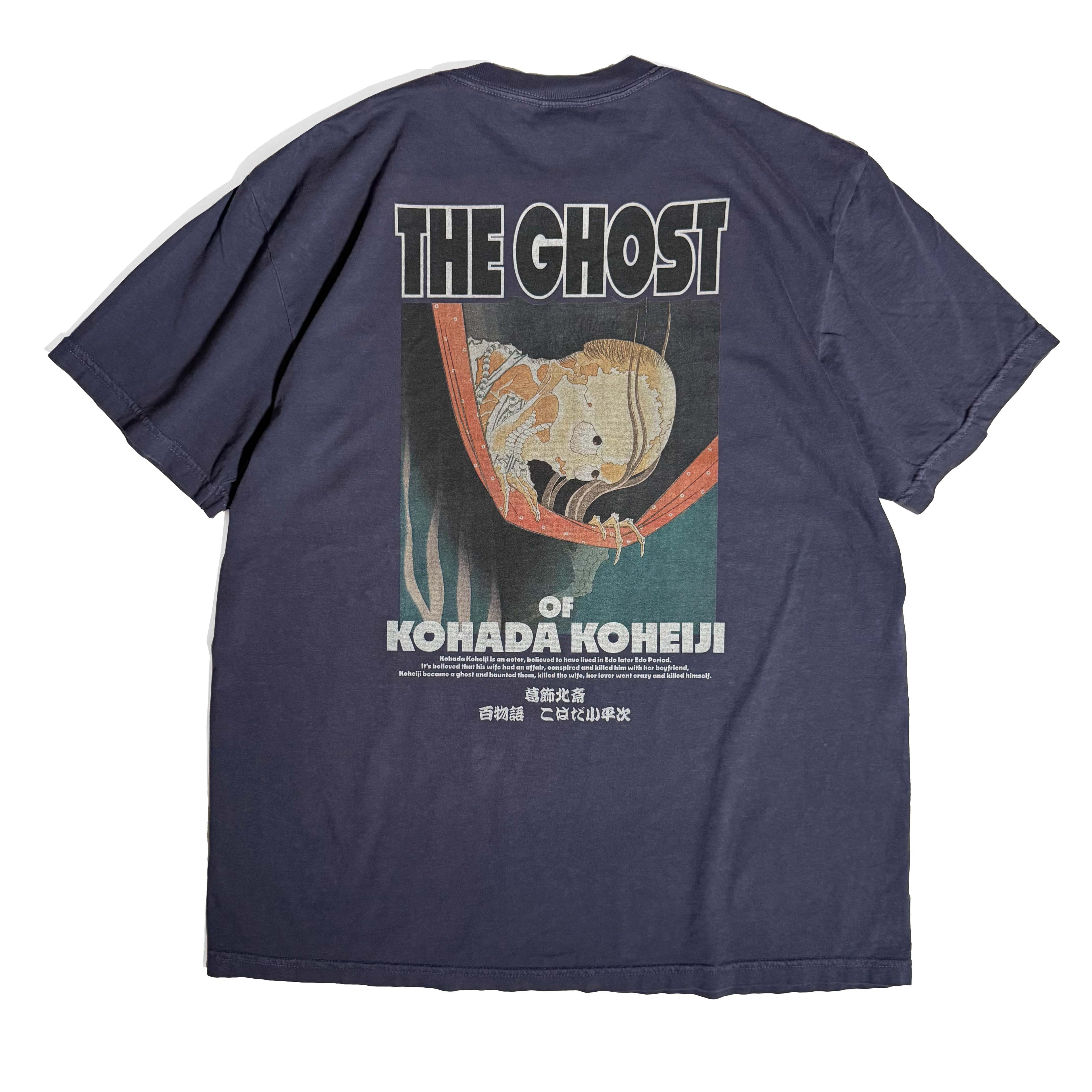 北斎ビンテージ風Tシャツ こはだ小平次紺